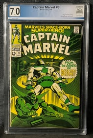 Captain Marvel #3, Marvel Comics, July 1968, PGX Graded 7.0