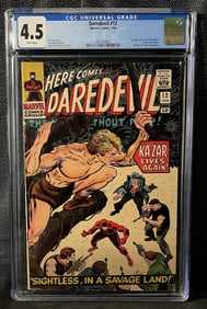 Daredevil #12, Marvel Comics, January 1966, CGC Graded 4.5, 1st Appearance Plunderer, Ka-Zar & Zabu