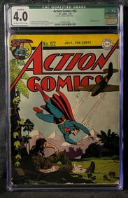 Action Comics #62, DC Comics, July 1943, CGC Qualified Grade 4.0