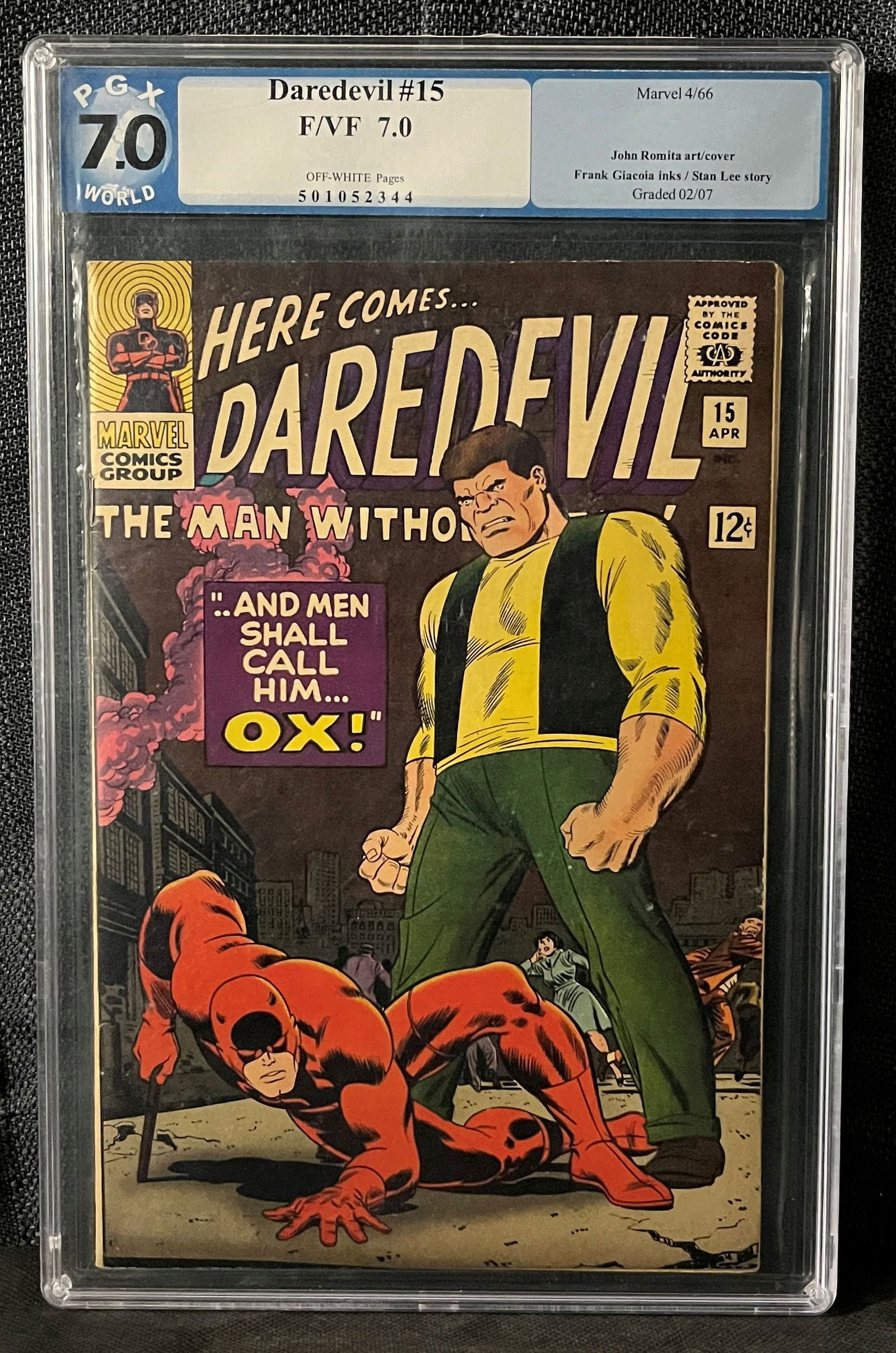 Daredevil #15 Marvel Comics, April 1966, PGX Graded 7.0 (1 of 1)