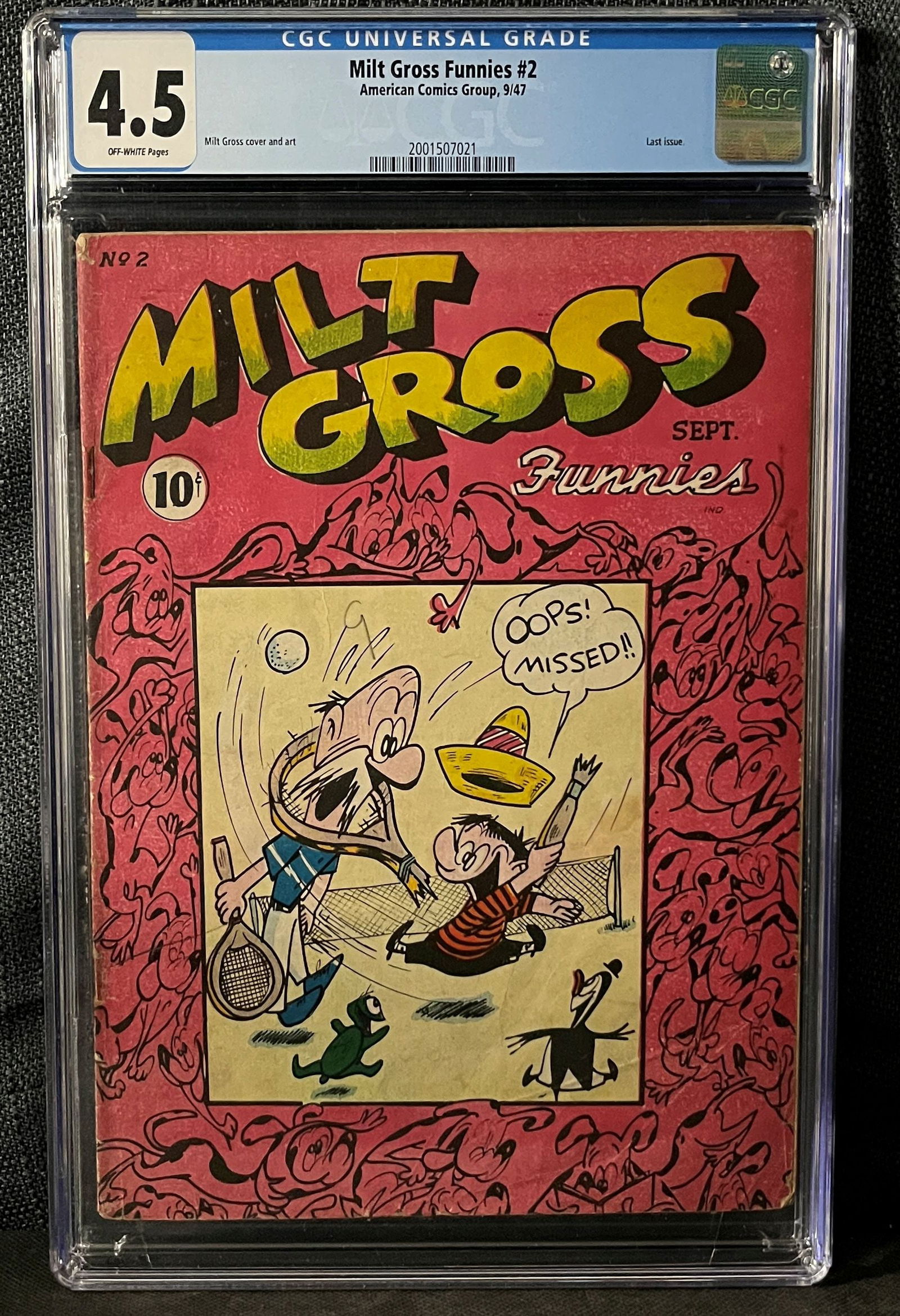 Milt Gross Funnies #2, American Comics Group, September 1947, CGC Graded 4.5 (1 of 1)