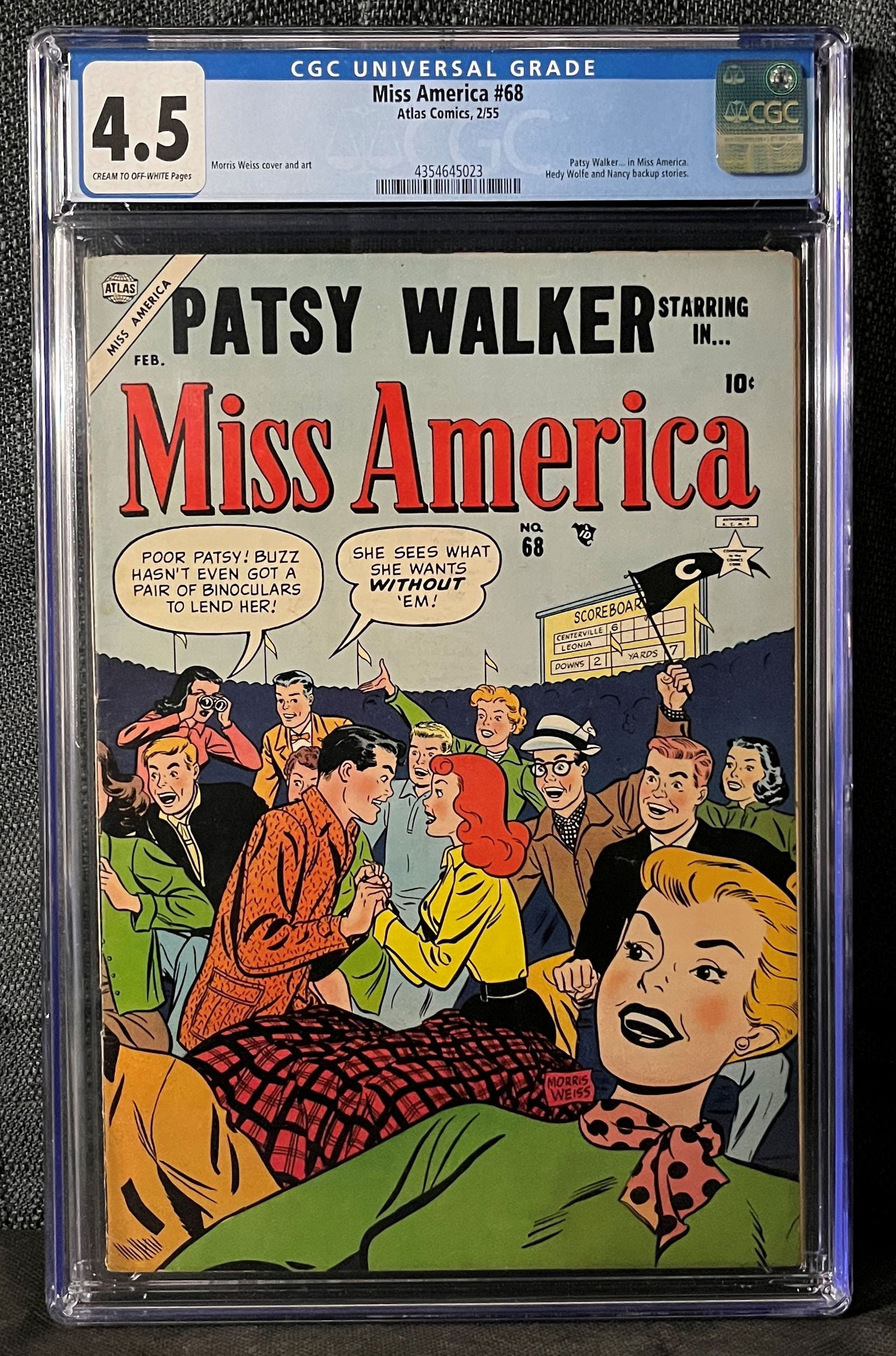 Patsy Walker starring in... Miss America No. 68, Atlas Comics, February 1955, CGC Graded 4.5 (1 of 1)