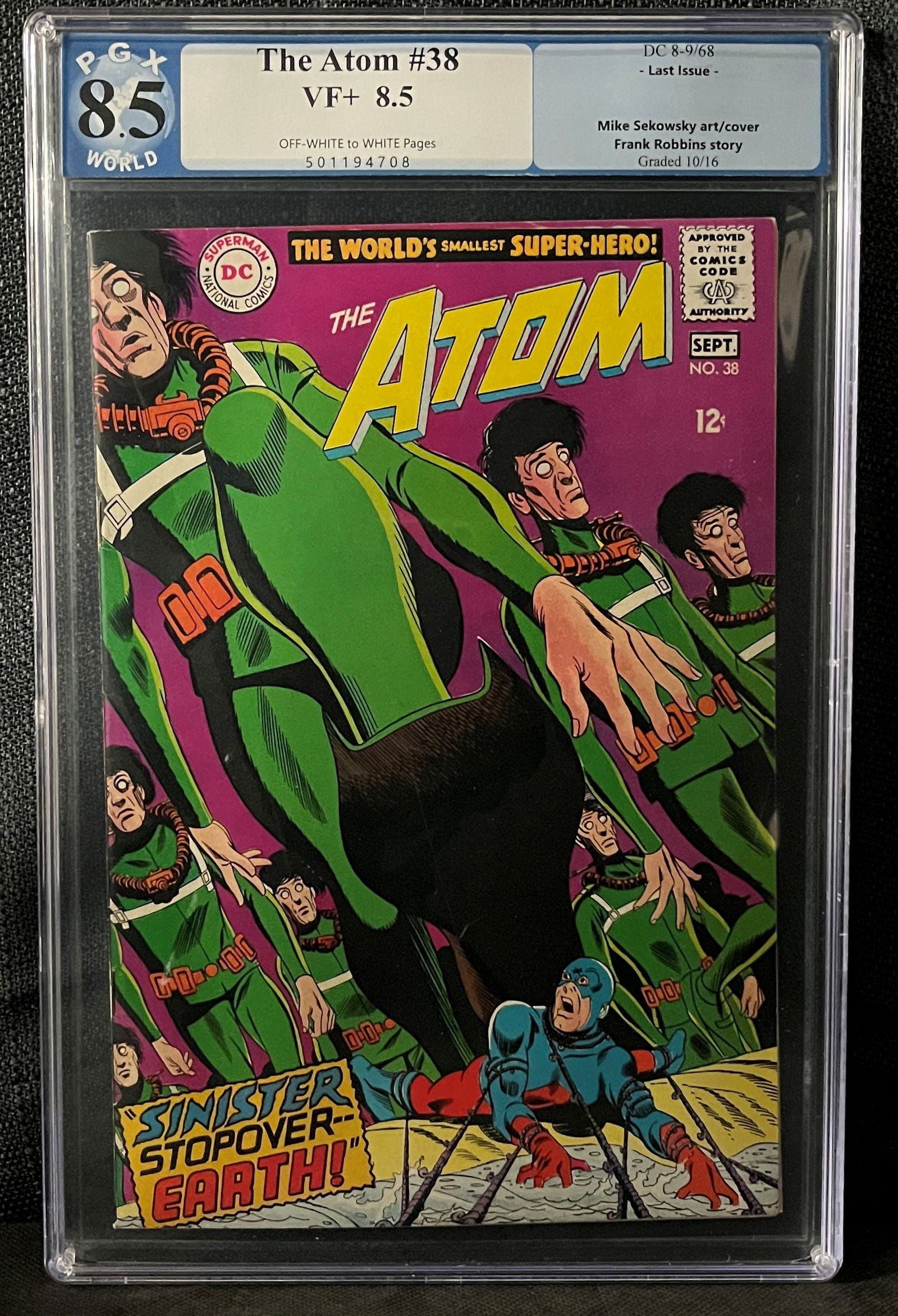 The Atom #38 DC Comics, August-September 1968, PGX Graded 8.5 (VF+) (1 of 1)