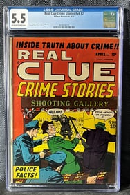 Real Clue Crime Stories #V6 #2, Hillman Periodicals, April 1951, CGC Graded 5.5