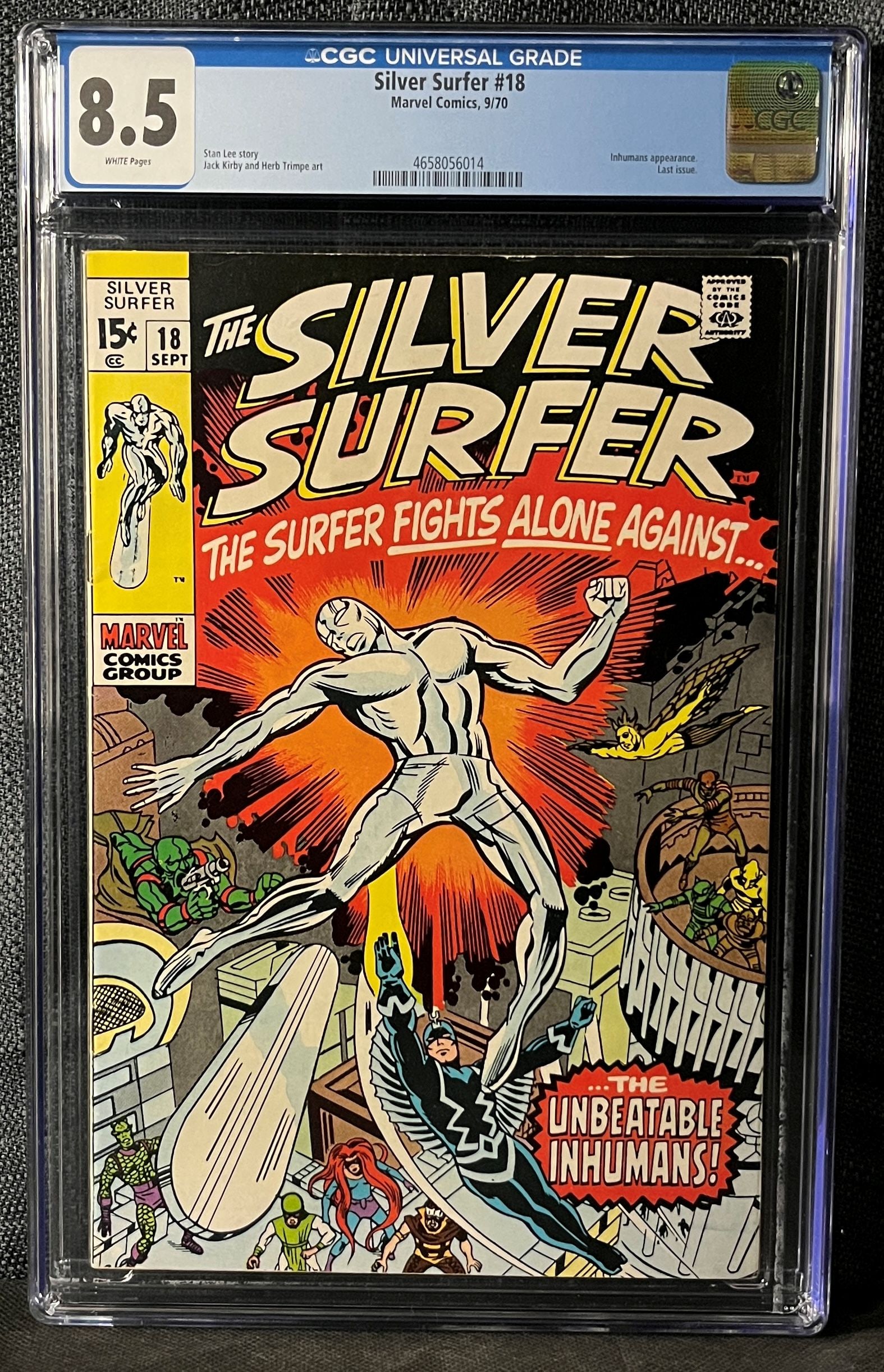 Marvel Comics Silver Surfer #18, September 1970, CGC Universal Grade 8.5 (1 of 1)