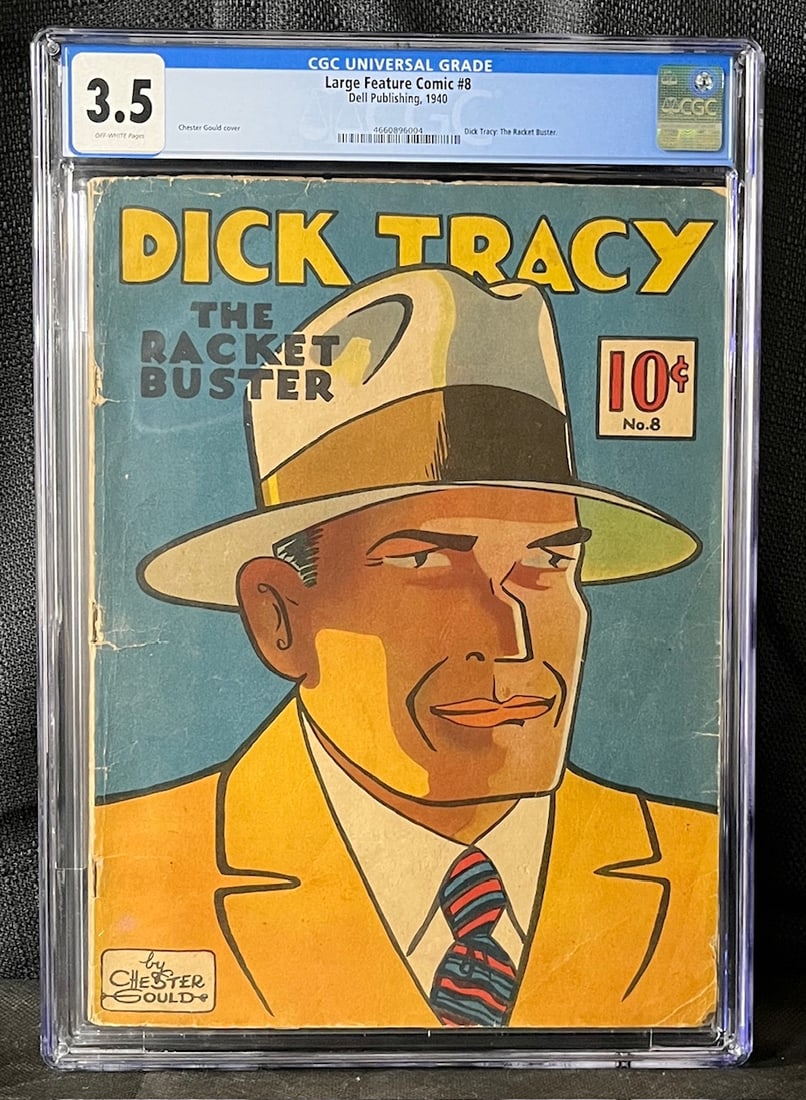 A CGC-Graded Large Feature Comic #8, Dell Publishing, 1940, Dick Tracy: The Racket Buster, Grade 3.5 (1 of 1)