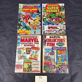 A Collection of Four Marvel Silver/Bronze Age Comic Books, including Marvel Super-Heroes and Marvel