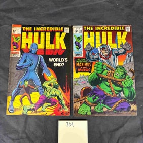 A Pair of Marvel Comics Group The Incredible Hulk, Issues #117 and #119, 1969