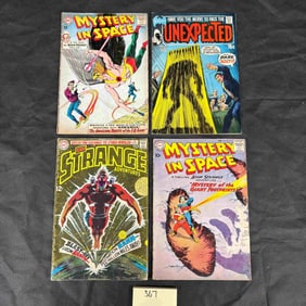 A Group of Four DC Comics Silver Age Science Fiction & Adventure Comics, including Strange
