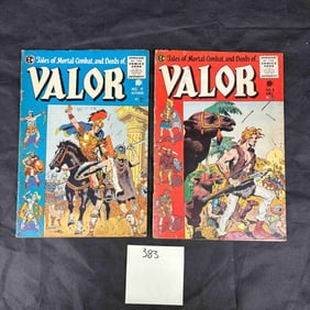 A Pair of EC Comics Valor: 'Tales of Mortal Combat, and Deeds of Valor' Issues #4 and #5