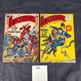 A Pair of Quality Comics Blackhawk Issues, No. 60 (1953) and No. 92 (1955)