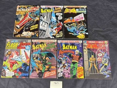 A Group of Eight Vintage DC Comics, including The Brave and the Bold #85, 1st New Green Arrow by