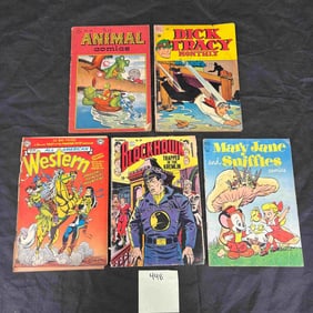 5 Vintage American Comic Books, including Blackhawk No. 63 (Quality Comics, 1953)