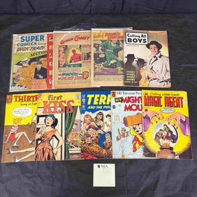 Nine Golden Age American Comic Books and Youth Magazines