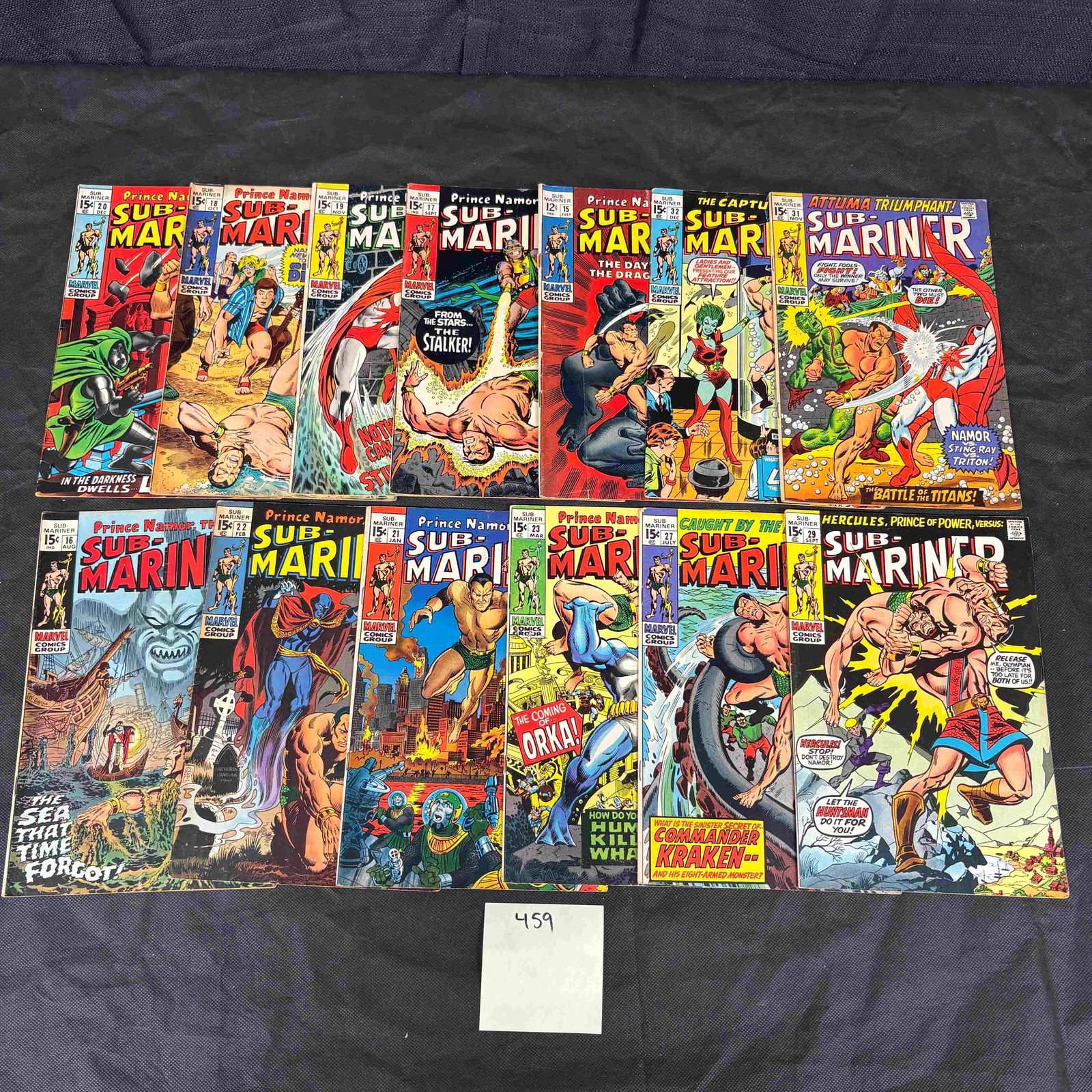 A Collection of Marvel Comics Group Prince Namor, The Sub-Mariner (1968 Series), Late 1960s-Early (1 of 1)