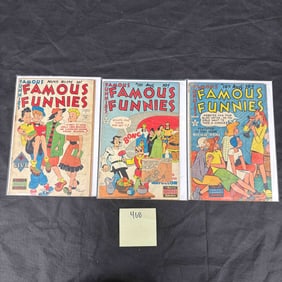 Three Famous Funnies Comic Books by Eastern Color Printing, Issues No. 176, 181, and 189