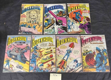 Seven DC Comics Blackhawk Silver Age Comic Books, Issues No. 106, 120, 121, 123, 125, 126, 132
