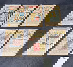 A Group of Six Golden Age Fawcett Comics: Captain Marvel Adventures, Captain Marvel Jr., and Wow