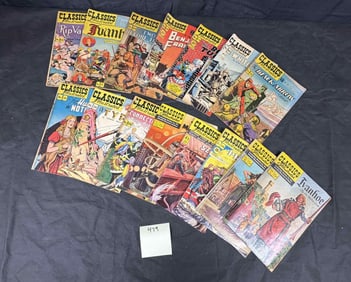 Approximately 16 Vintage Classics Illustrated Comic Books