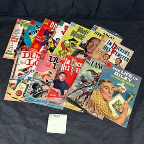 A Collection of Approximately Thirteen Vintage Dell Comics, including 'I'm Dickens... He's Fenster'