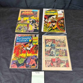 A Group of Three Star Spangled Comics and One Loose Page, DC Comics, Golden Age
