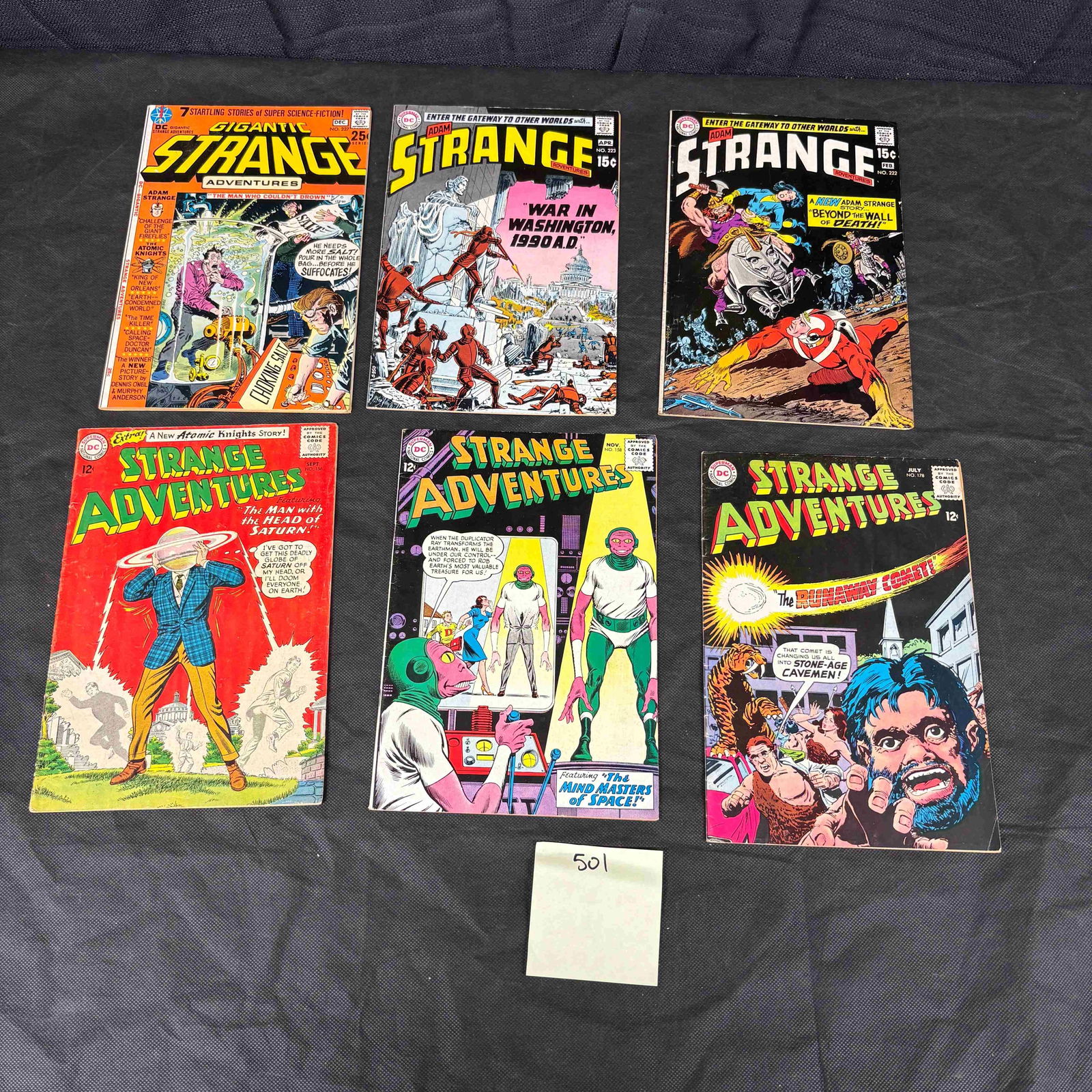 Six Vintage American 'Strange Adventures' DC Comics (1 of 2)