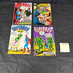 A Group of Four DC Comics Superboy Silver Age Comic Books