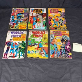 A Group of Six DC Comics World's Finest, Silver Age, featuring Superman and Batman