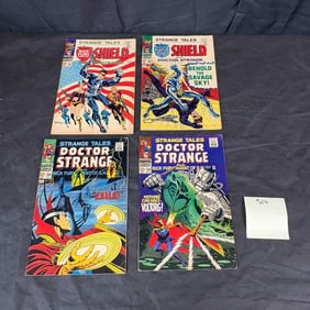 A Group of Four Marvel Comics Group Strange Tales, Issues #164-167, 1968, featuring Nick Fury Agent