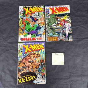 Three Marvel Comics Uncanny X-Men (1963 1st Series) Issues #61, #63, and #66