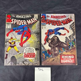 A Pair of Marvel Comics Group The Amazing Spider-Man Comic Books, Issues #46 and #43