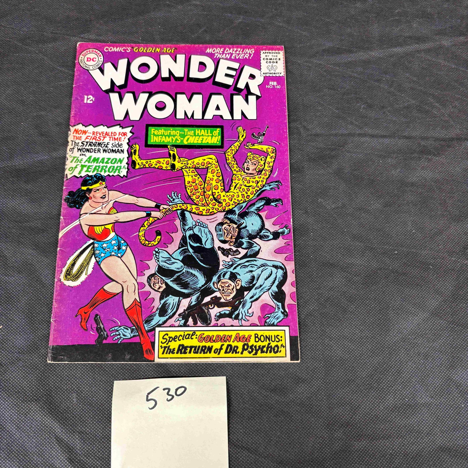 WONDER WOMAN #160, First Silver Age Appearance of Priscilla Rich aka Cheetah, DC Comics, February (1 of 1)
