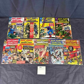 A Collection of Eight Marvel Comics: Sgt. Fury and His Howling Commandos, Issues 12-19, Silver Age