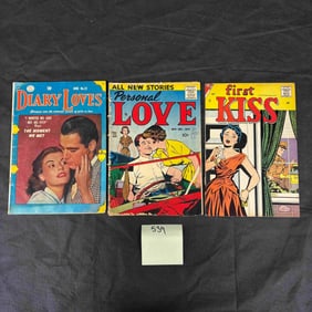 A Set of Three Mid-20th Century American Romance Comic Books, including Personal Love (Prize
