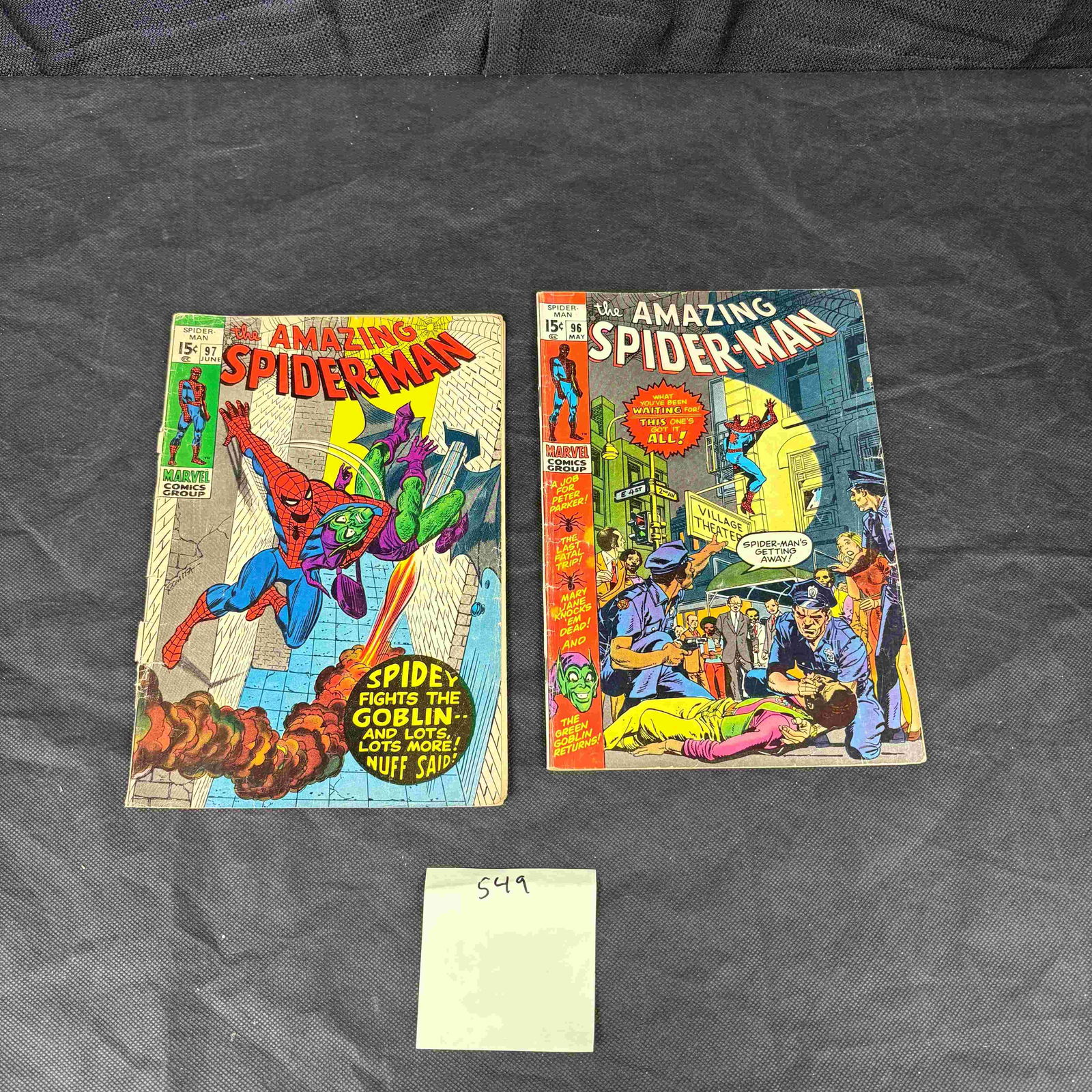 Two Marvel Comics Group The Amazing Spider-Man Issues #96 and #97, 1971 (1 of 2)
