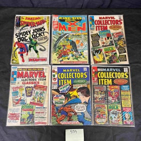 A Collection of Six Vintage Marvel Comic Books, including The Amazing Spider-Man, King-Size Special