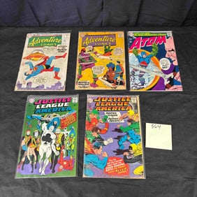 A Collection of Five DC Silver Age Comics, featuring Justice League of America #56 (1967)