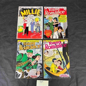 A Collection of Silver Age American Romance and Humor Comics, including DC Comics 'Young Romance'