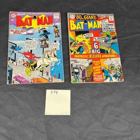 A Pair of DC Comics Batman Silver Age Comic Books, comprising Batman #121 and Batman Second Star