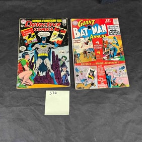 Two DC Comics: Batman's 30th Anniversary Issue Detective Comics No. 386 and Giant Batman Annual