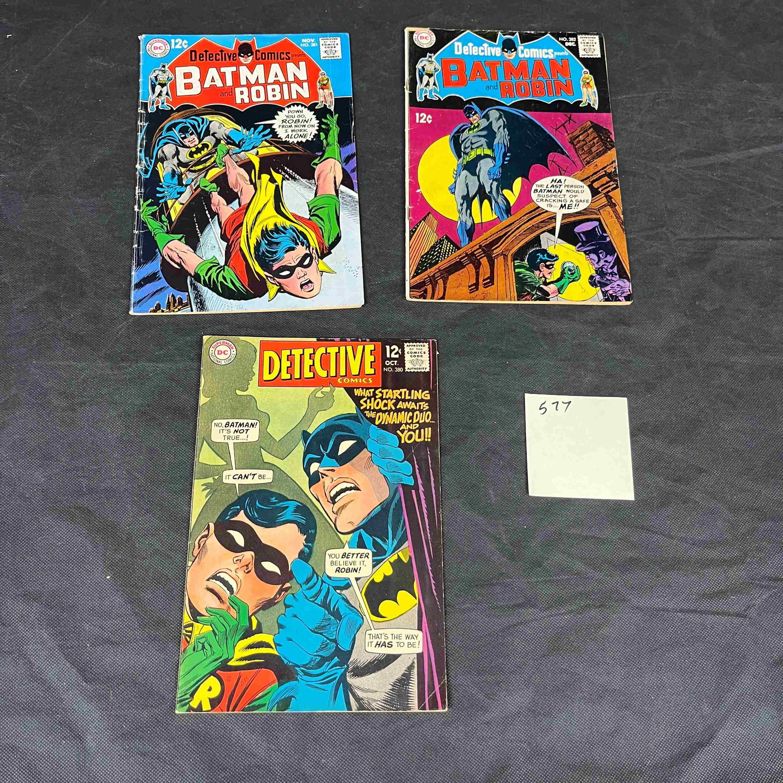 Three Silver Age Detective Comics Featuring Batman and Robin, Issues #363, #380, and #386 (1 of 2)