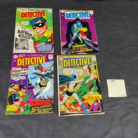 A Group of Four DC Comics Detective Comics, featuring Batman and Robin, including #335, #336, #338,
