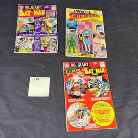 Three DC Comics Silver Age 80-Page Giant Issues: Batman (G-35), Superman (G-39), and Superman Batman