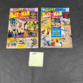 A Pair of DC Comics Giant Batman Annual #1 and #2, 1962