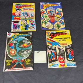 A Group of Four Silver Age DC Comics 'GIANT' Superman Issues