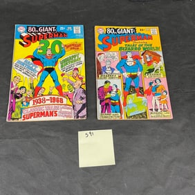 A Pair of Vintage DC Comics Superman 80-Page Giant Comic Books, Issues No. 207 and No. 209,