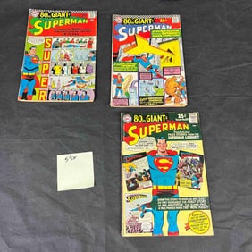 Three Silver Age DC Comics Superman 80 Page Giant Issues, including No. 105