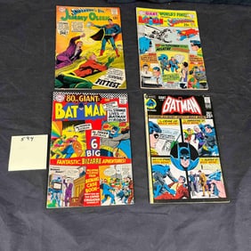 A Collection of Four DC Comics Silver Age Comic Books, including Batman #182 and #183