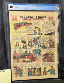 Golden Age Superman Sunday Newspaper Comic Strip, December 8, 1946,CGC AU