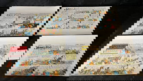 Four Vintage 'America's Greatest Ming Foo' Sunday Comic Strip Proofs or Tearsheets by Brandon Walsh,
